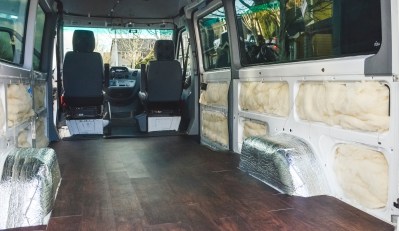 Completed floor and insulation